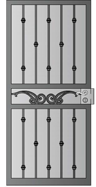Wrought Iron Security Door Designs – using gate scrolls and weldable ...